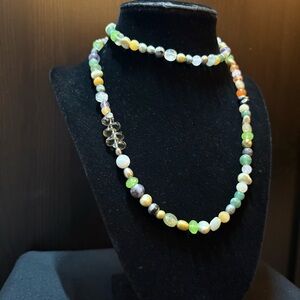 Multicolor Natural Gemstone Beaded Necklace - Artisan Made